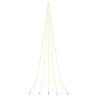 vidaXL LED Christmas Tree with Ground Spikes Warm White 511 cm Metal