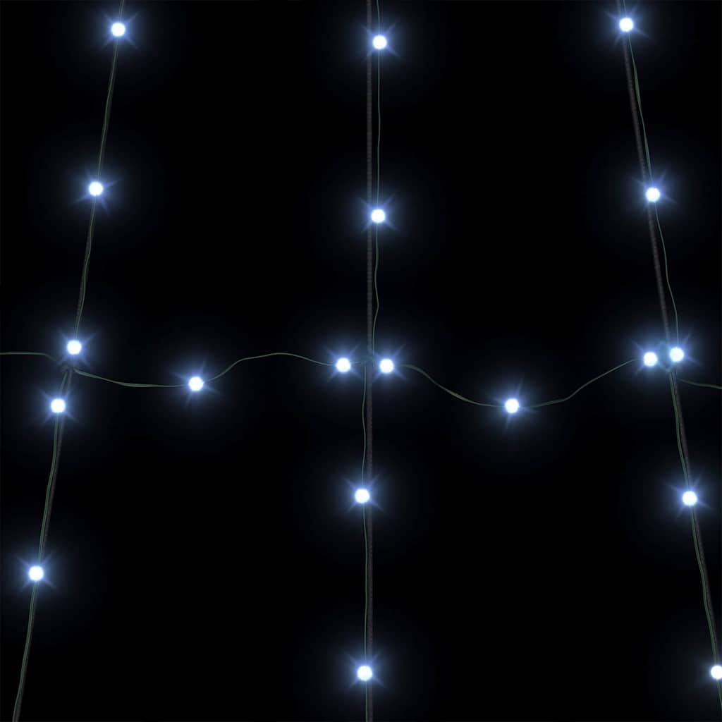 vidaXL LED Christmas Tree with Ground Spikes Cool White 511 cm Metal