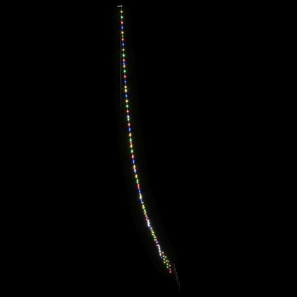 vidaXL LED Christmas Tree with Ground Spikes Multicolour 511 cm Metal