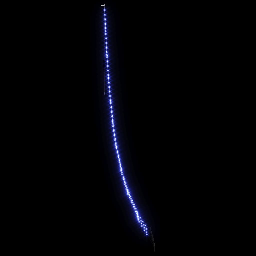 vidaXL LED Christmas Tree with Ground Spikes Blue 511 cm Metal