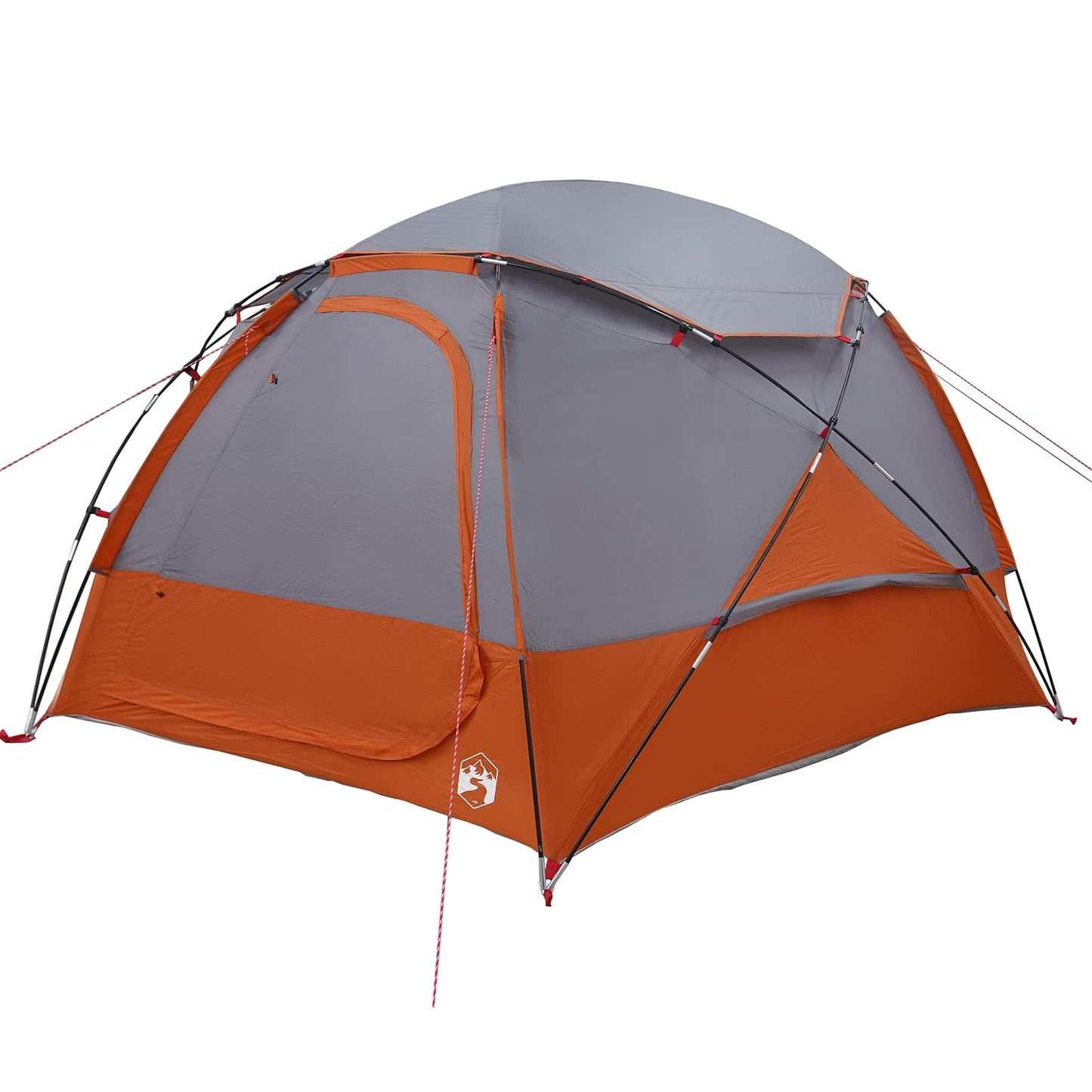 vidaXL Dome Tent with Removable Rainfly 4-Person Grey and Orange