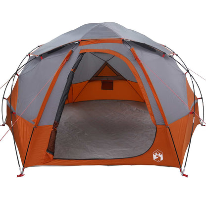 vidaXL Dome Tent with Removable Rainfly 4-Person Grey and Orange