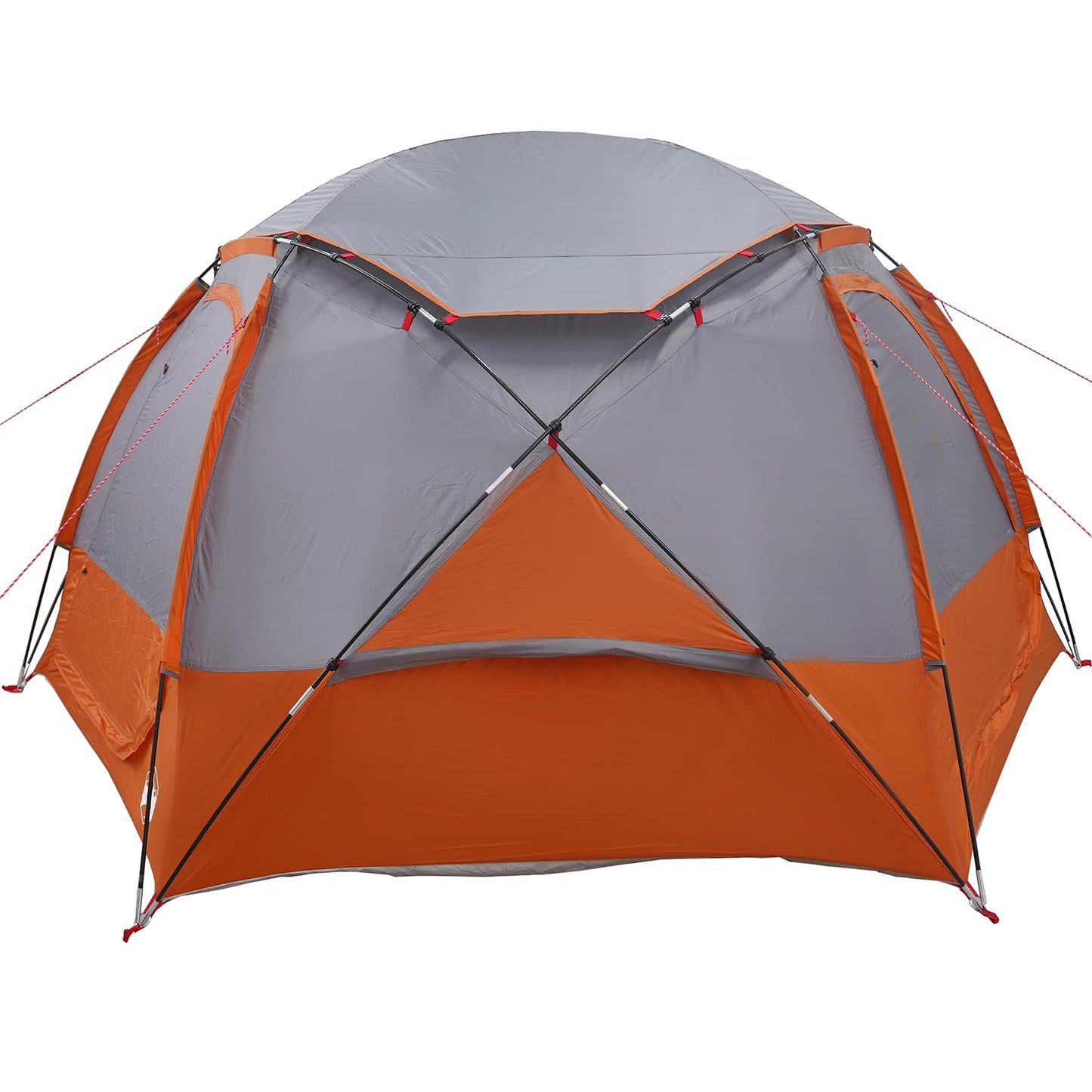 vidaXL Dome Tent with Removable Rainfly 4-Person Grey and Orange