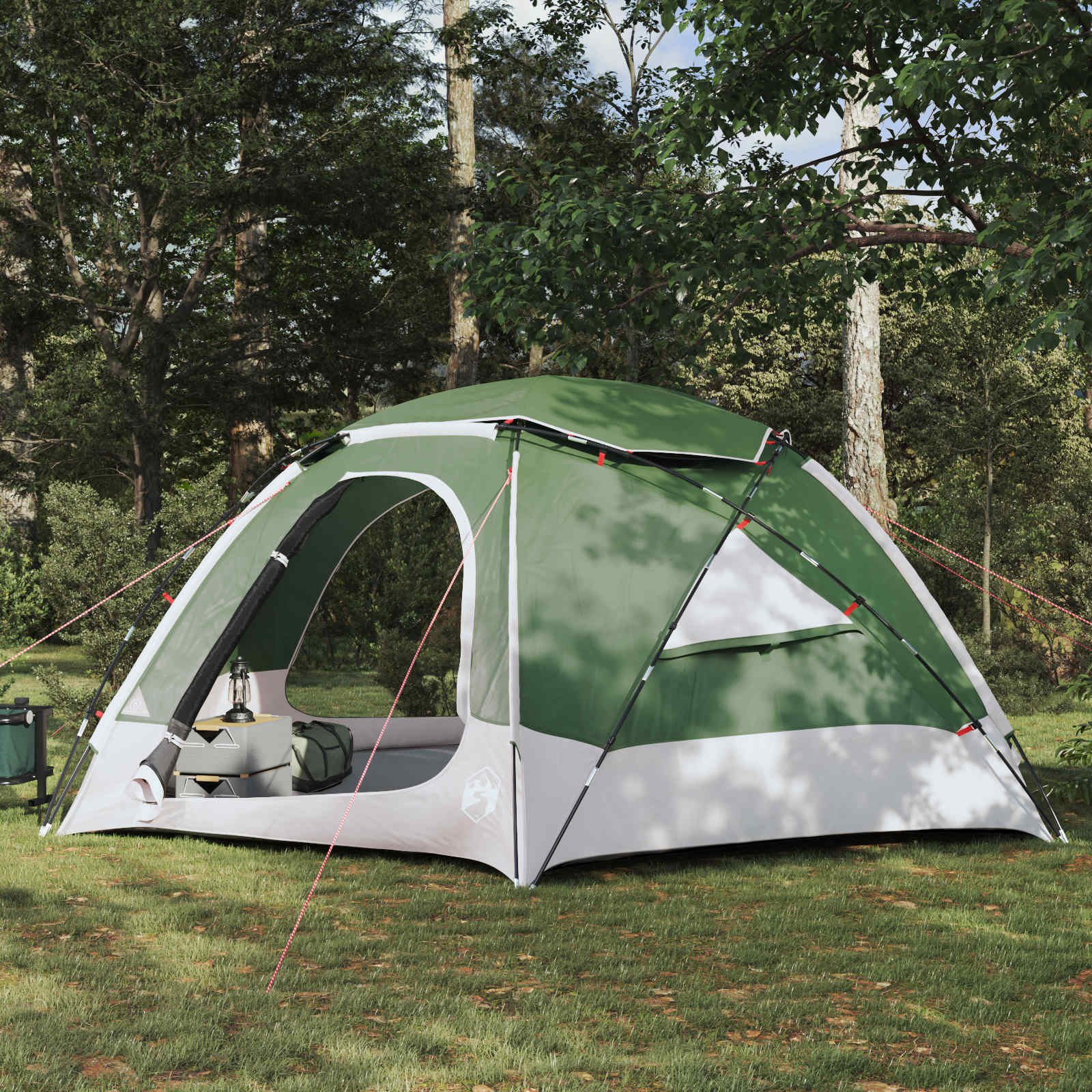 vidaXL Dome Tent with Removable Rainfly 8-Person Green