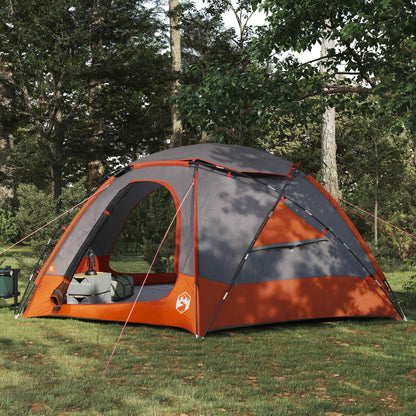 vidaXL Dome Tent with Removable Rainfly 8-Person Grey and Orange