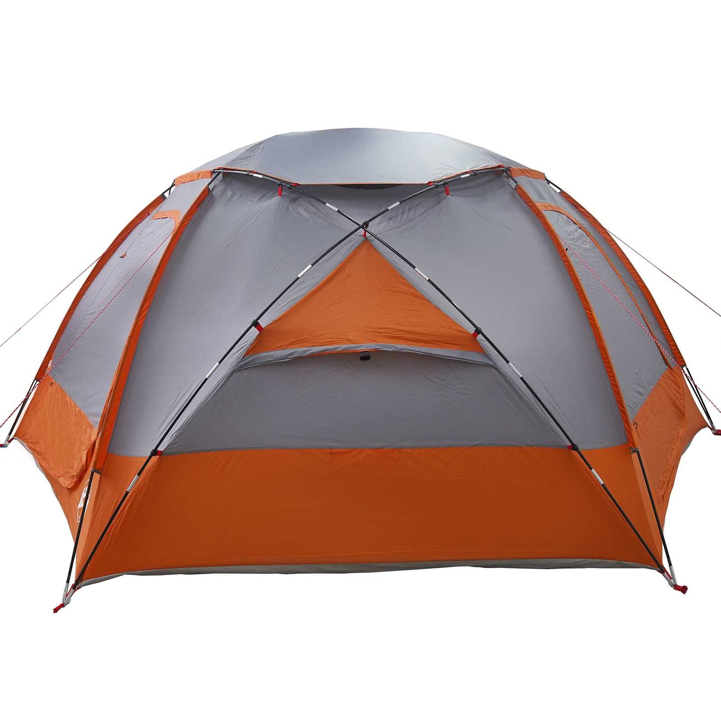 vidaXL Dome Tent with Removable Rainfly 8-Person Grey and Orange