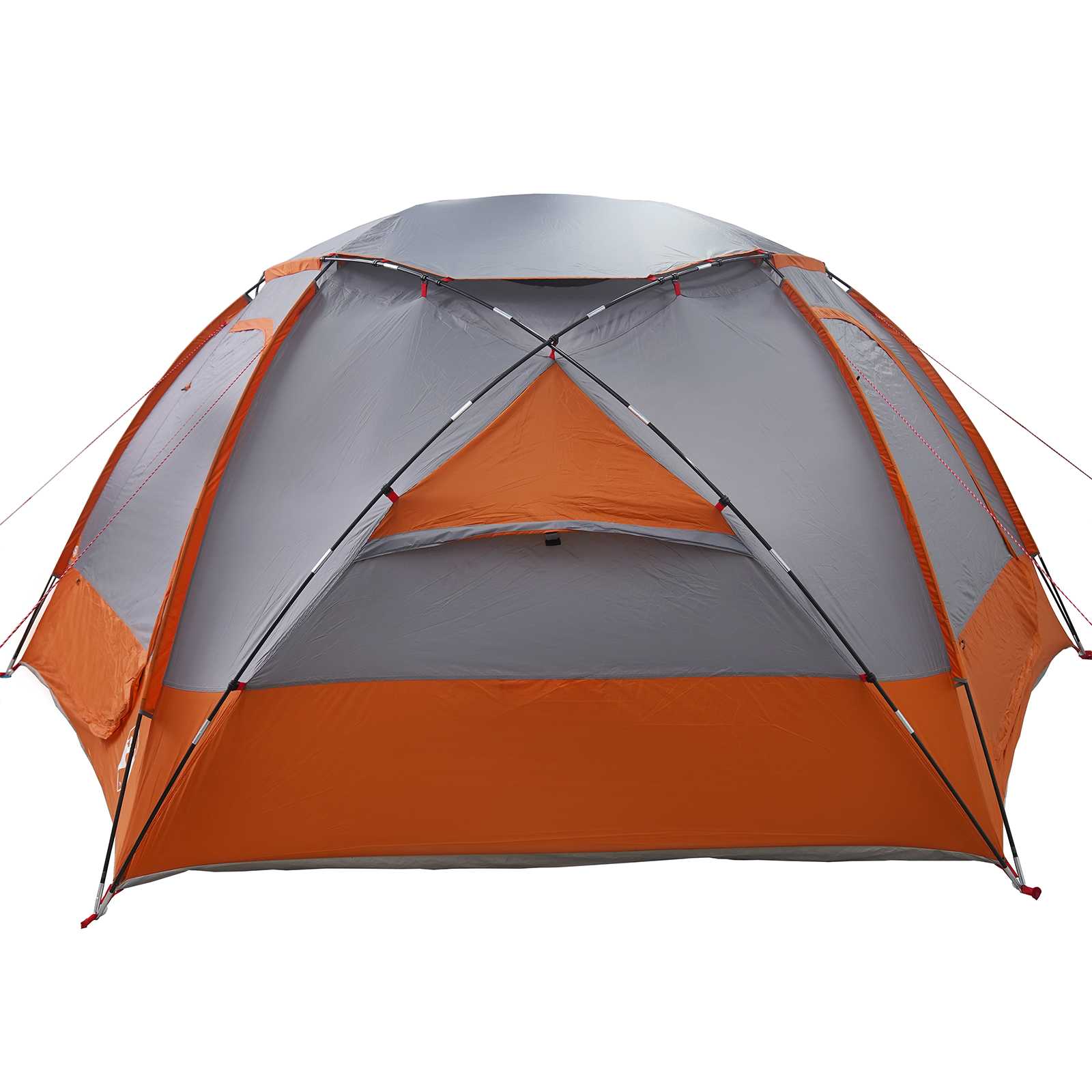 vidaXL Dome Tent with Removable Rainfly 8-Person Grey and Orange