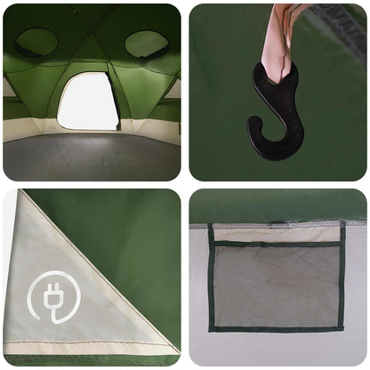 vidaXL Dome Tent with Removable Rainfly 12-Person Green