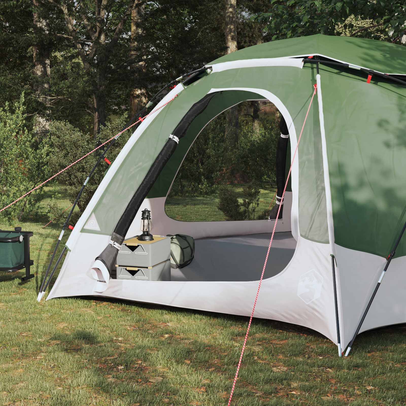 vidaXL Dome Tent with Removable Rainfly 12-Person Green