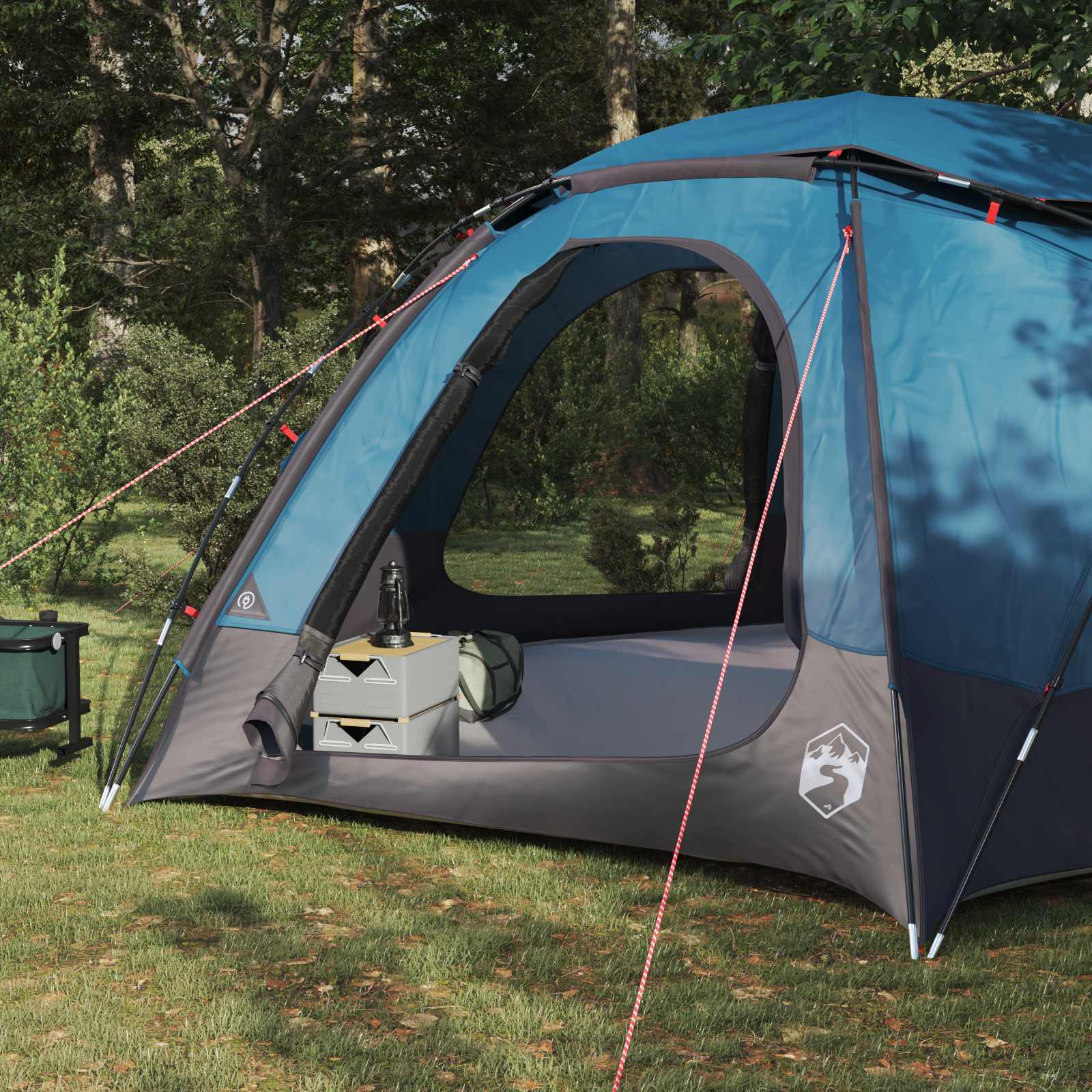 vidaXL Dome Tent with Removable Rainfly 12-Person Blue
