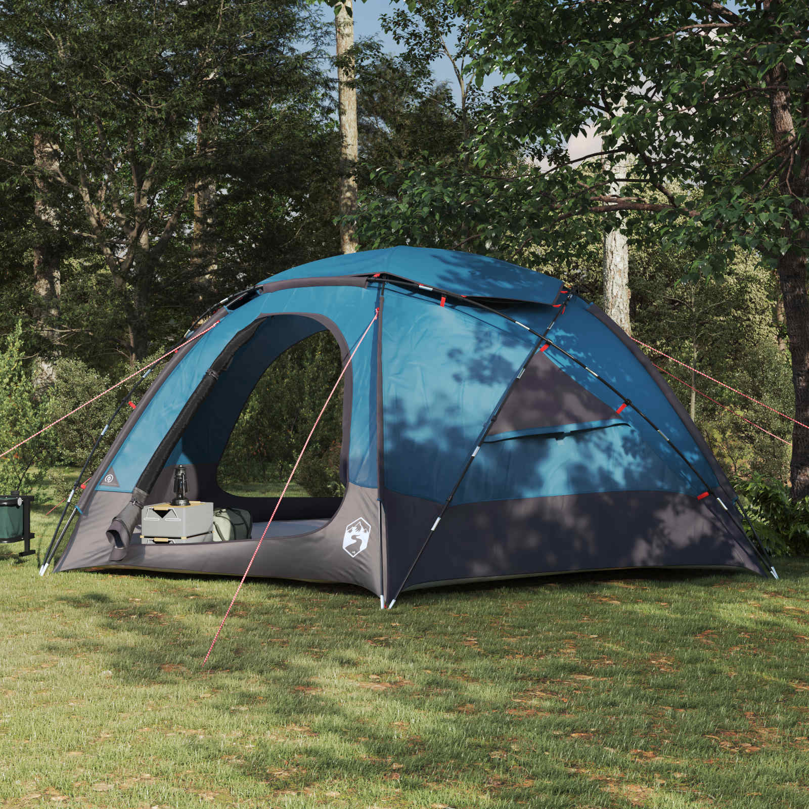 vidaXL Dome Tent with Removable Rainfly 12-Person Blue