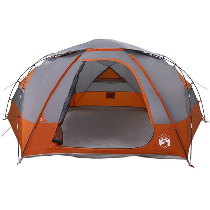 vidaXL Dome Tent with Removable Rainfly 12-Person Grey and Orange