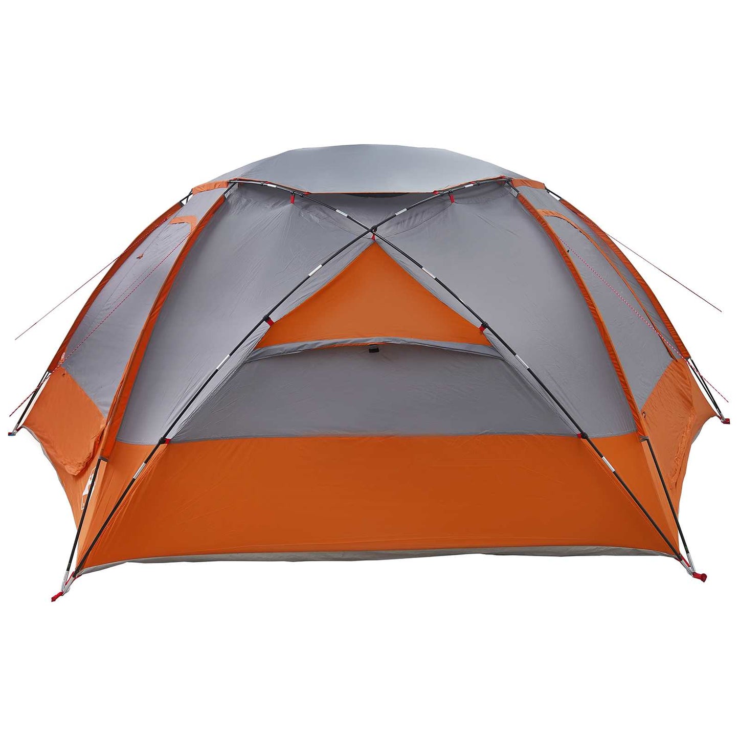 vidaXL Dome Tent with Removable Rainfly 12-Person Grey and Orange