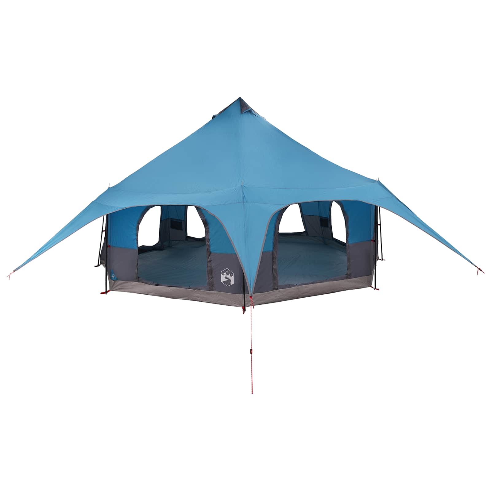 vidaXL Family Tent 10-Person Blue 185T Polyester with PU Coating
