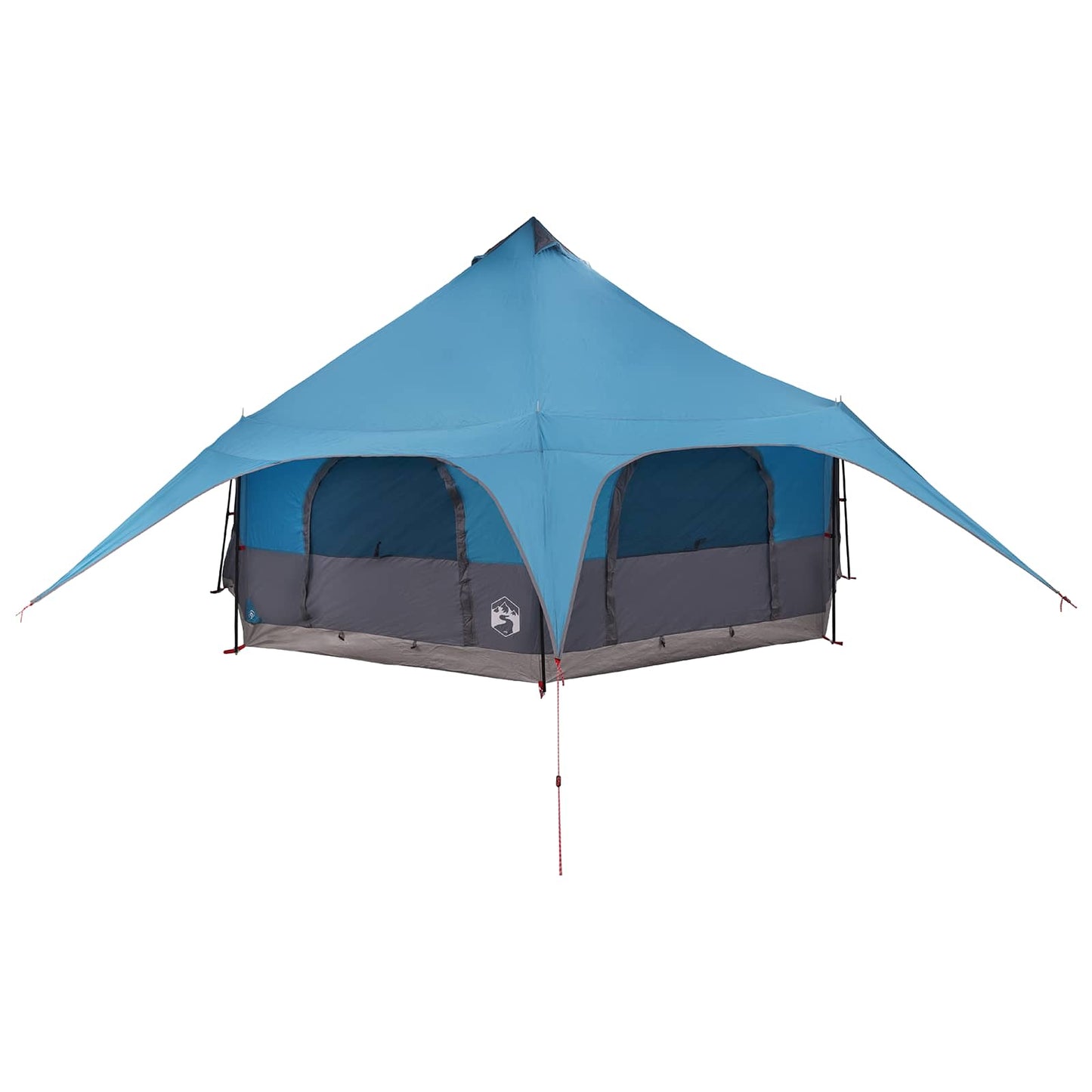 vidaXL Family Tent 10-Person Blue 185T Polyester with PU Coating