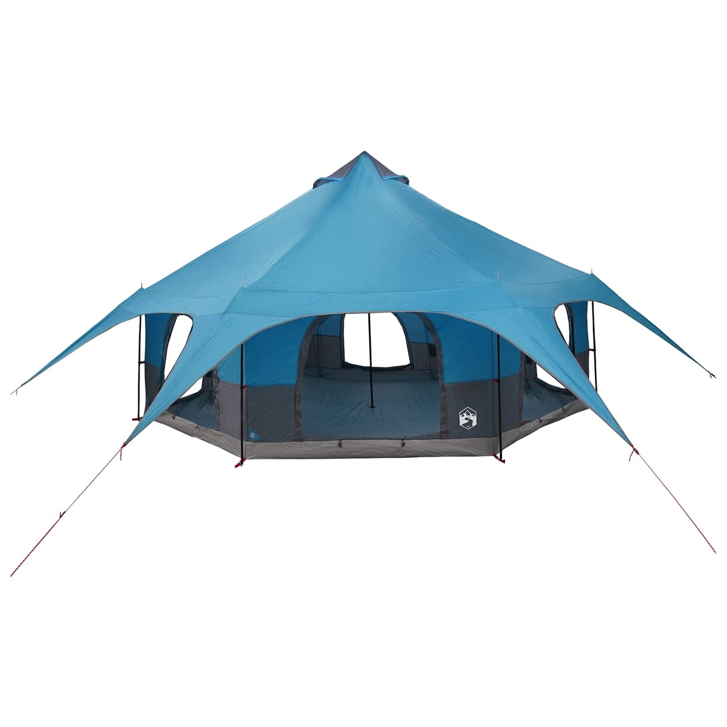 vidaXL Family Tent 10-Person Blue 185T Polyester with PU Coating