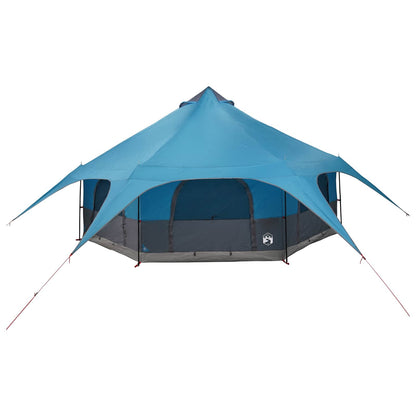 vidaXL Family Tent 10-Person Blue 185T Polyester with PU Coating