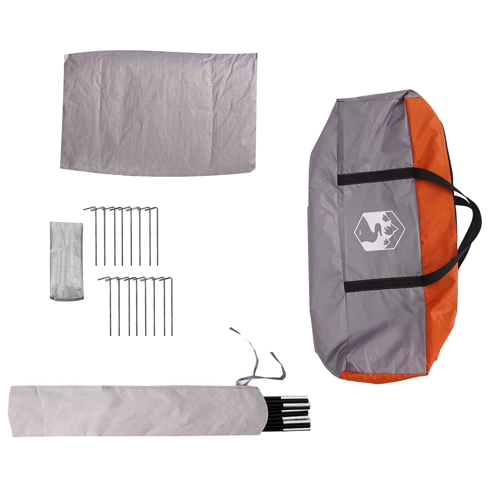 vidaXL Family Tent 10-Person Grey and Orange