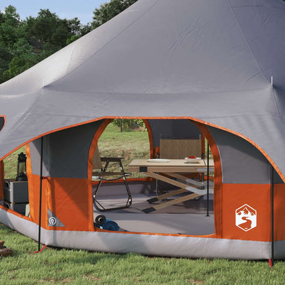 vidaXL Family Tent 10-Person Grey and Orange