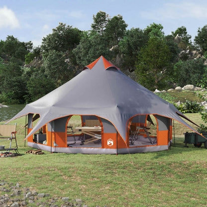 vidaXL Family Tent 10-Person Grey and Orange