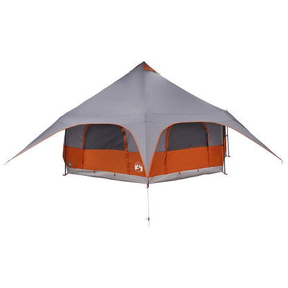 vidaXL Family Tent 10-Person Grey and Orange