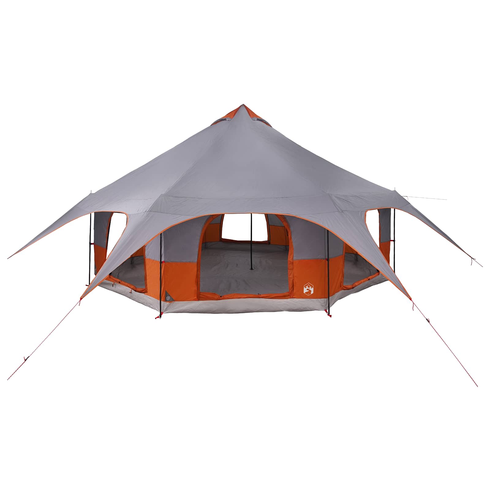 vidaXL Family Tent 10-Person Grey and Orange
