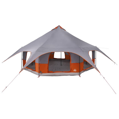 vidaXL Family Tent 10-Person Grey and Orange