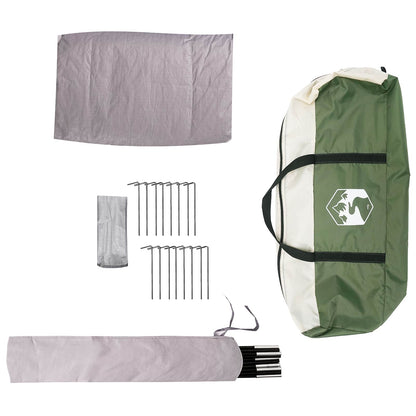 vidaXL Family Tent 5-Person Green 185T Polyester with PU Coating