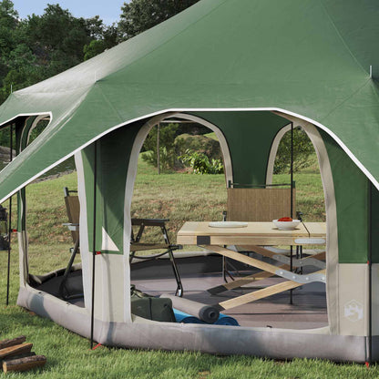vidaXL Family Tent 5-Person Green 185T Polyester with PU Coating