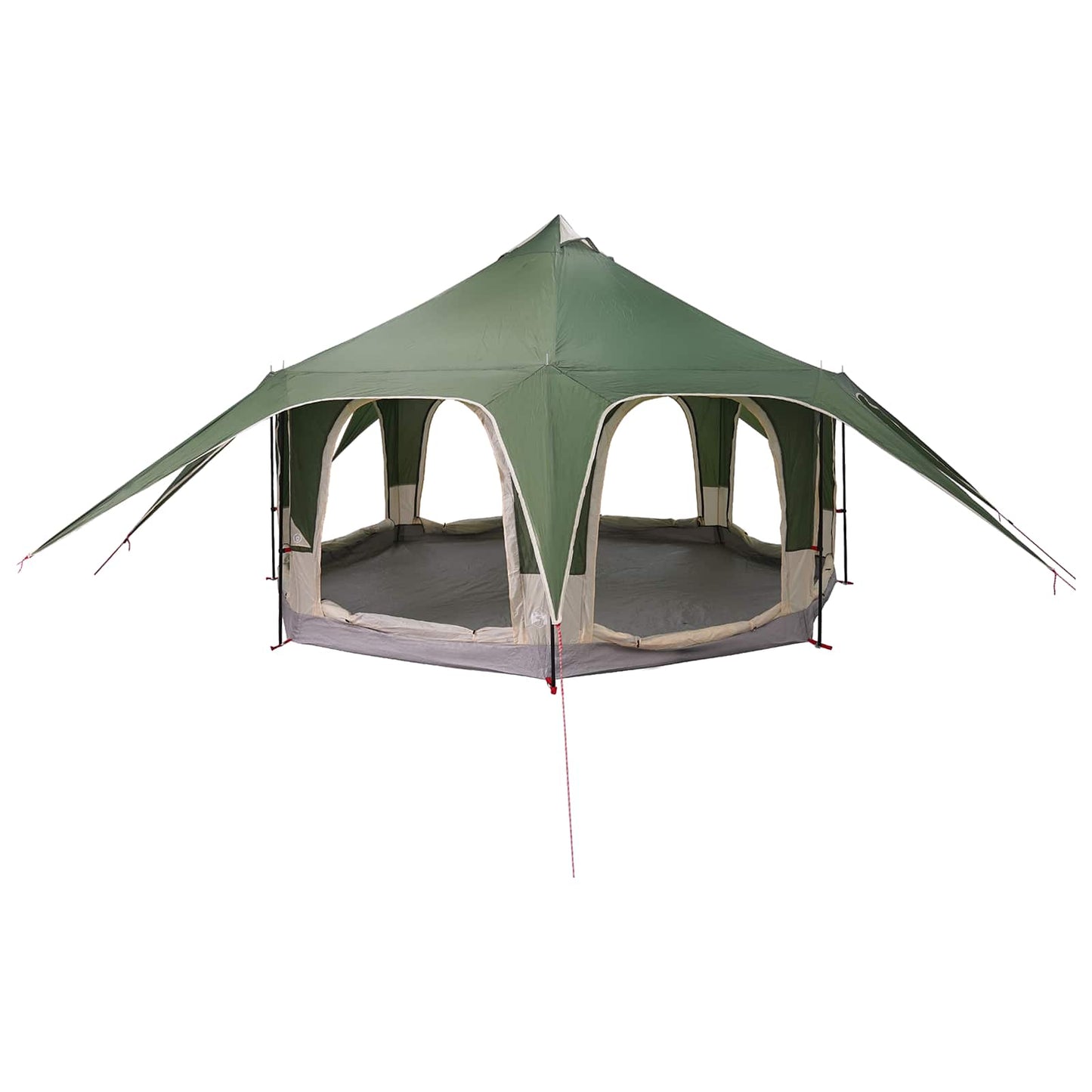 vidaXL Family Tent 5-Person Green 185T Polyester with PU Coating