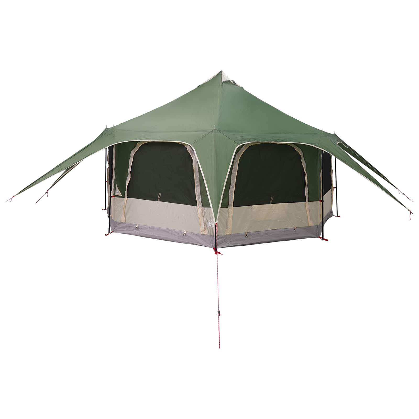 vidaXL Family Tent 5-Person Green 185T Polyester with PU Coating