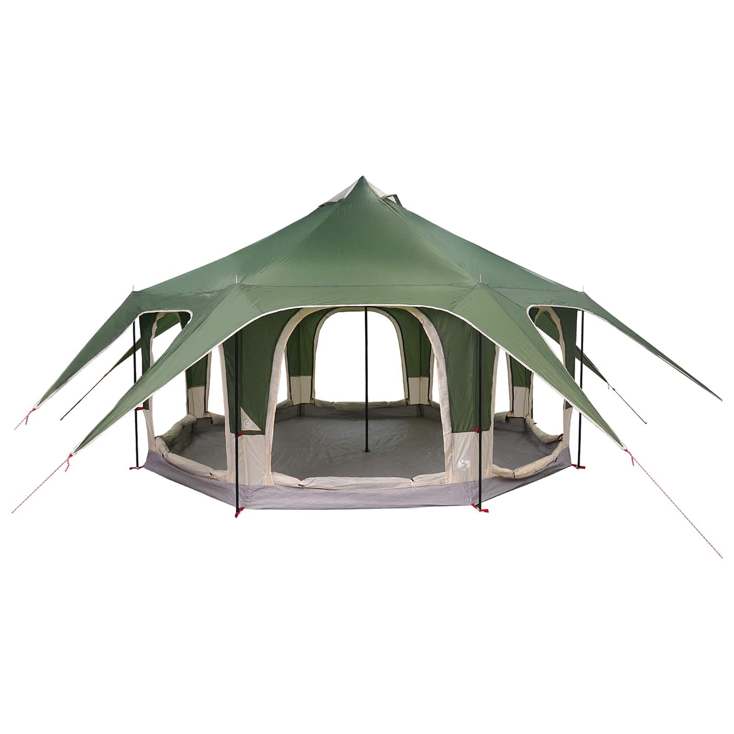 vidaXL Family Tent 5-Person Green 185T Polyester with PU Coating