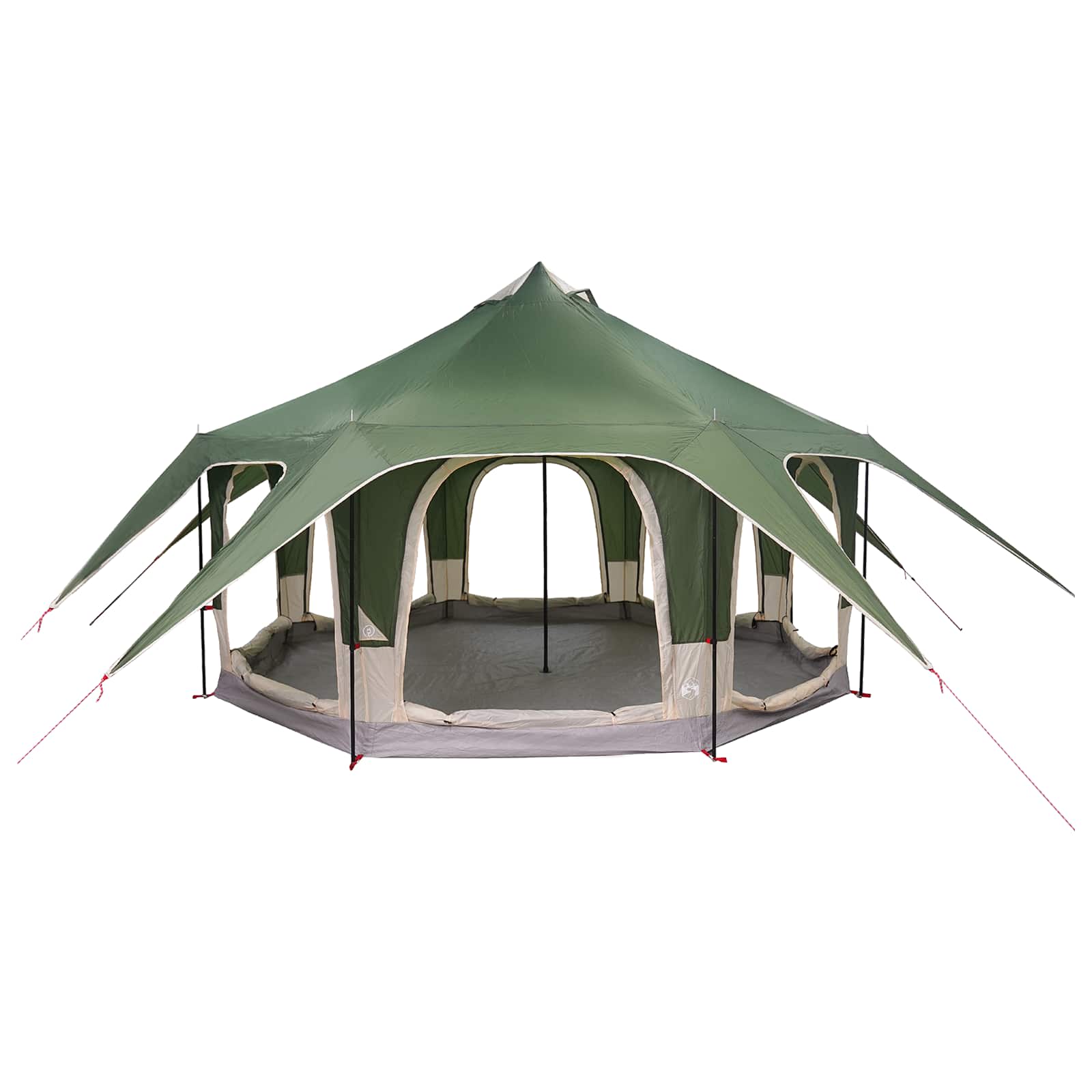 vidaXL Family Tent 5-Person Green 185T Polyester with PU Coating
