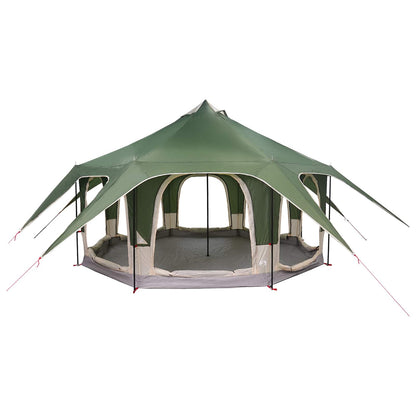vidaXL Family Tent 5-Person Green 185T Polyester with PU Coating