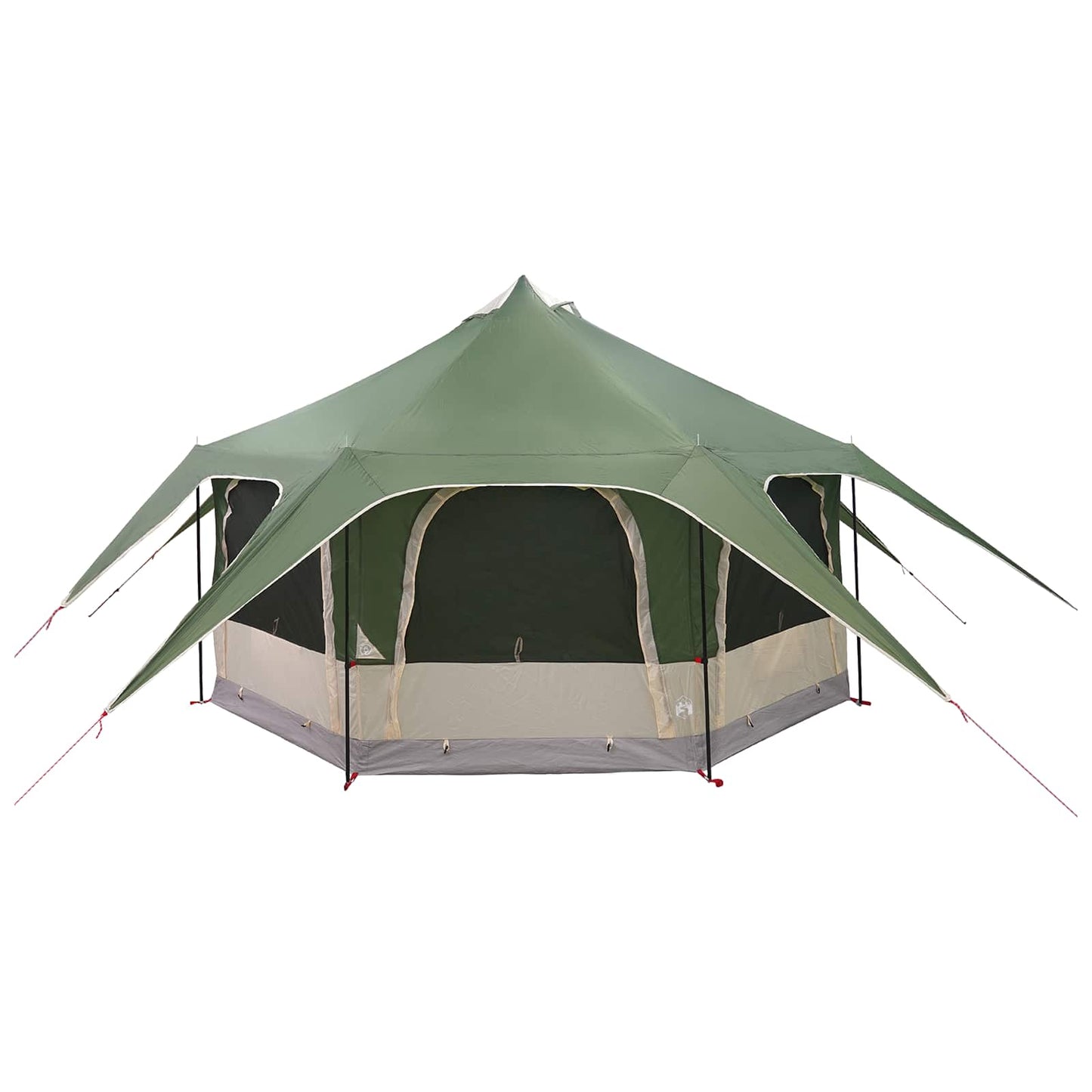 vidaXL Family Tent 5-Person Green 185T Polyester with PU Coating
