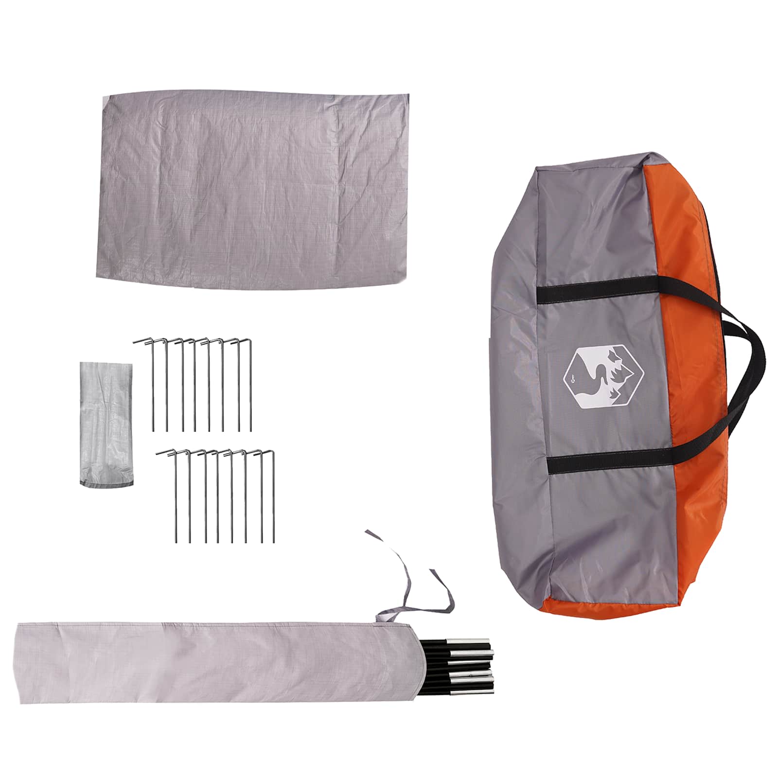 vidaXL Family Tent 5-Person Grey and Orange
