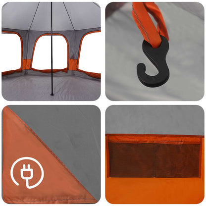 vidaXL Family Tent 5-Person Grey and Orange