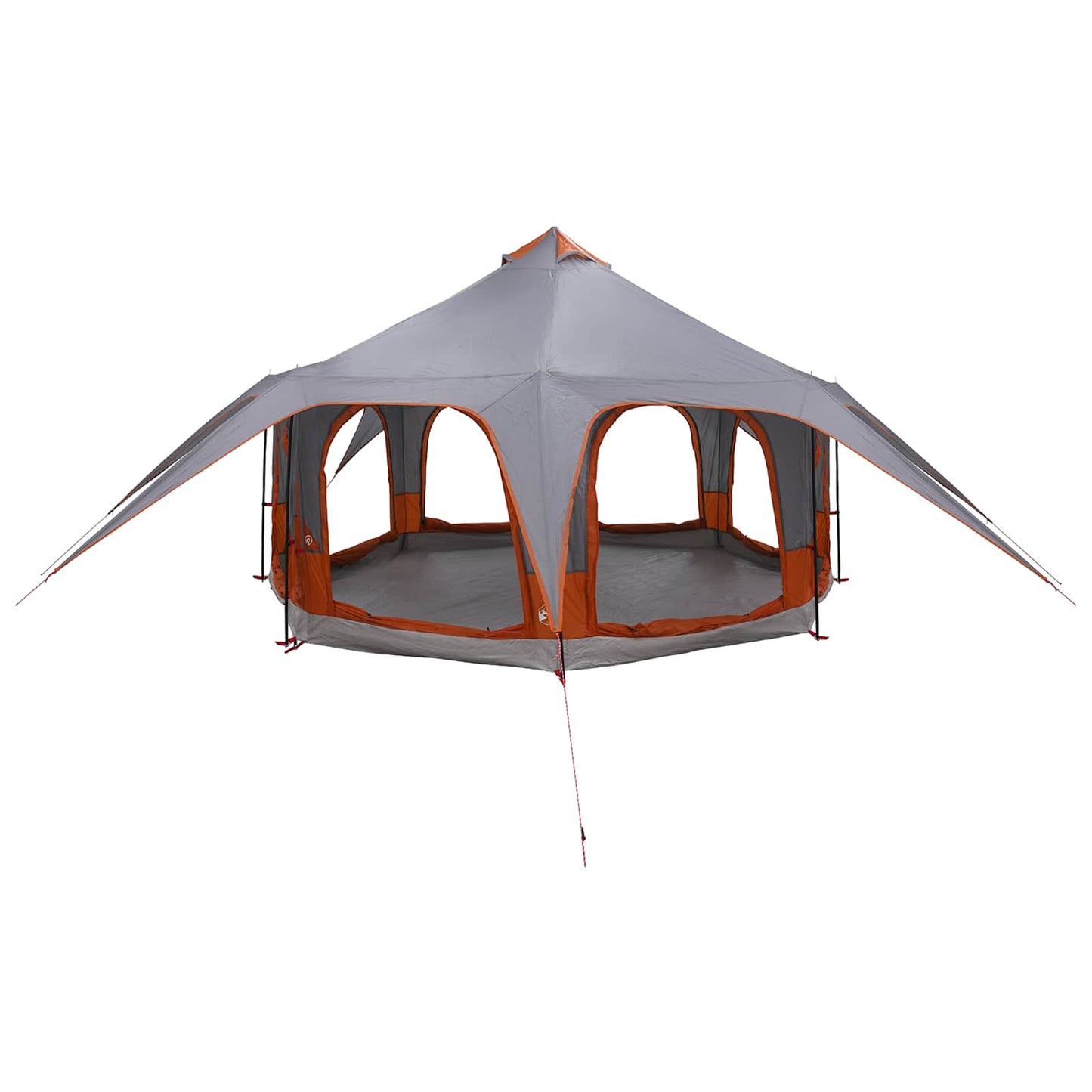 vidaXL Family Tent 5-Person Grey and Orange