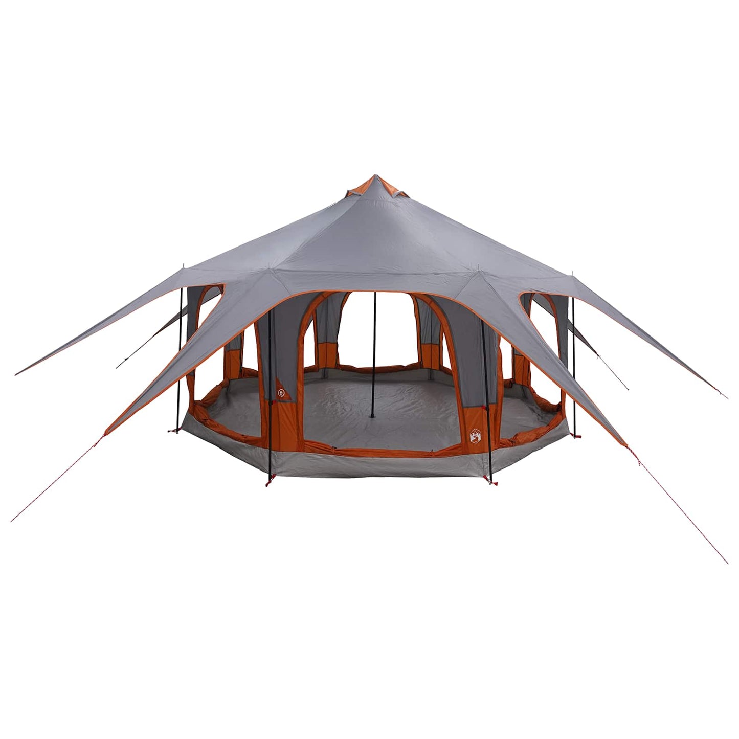 vidaXL Family Tent 5-Person Grey and Orange