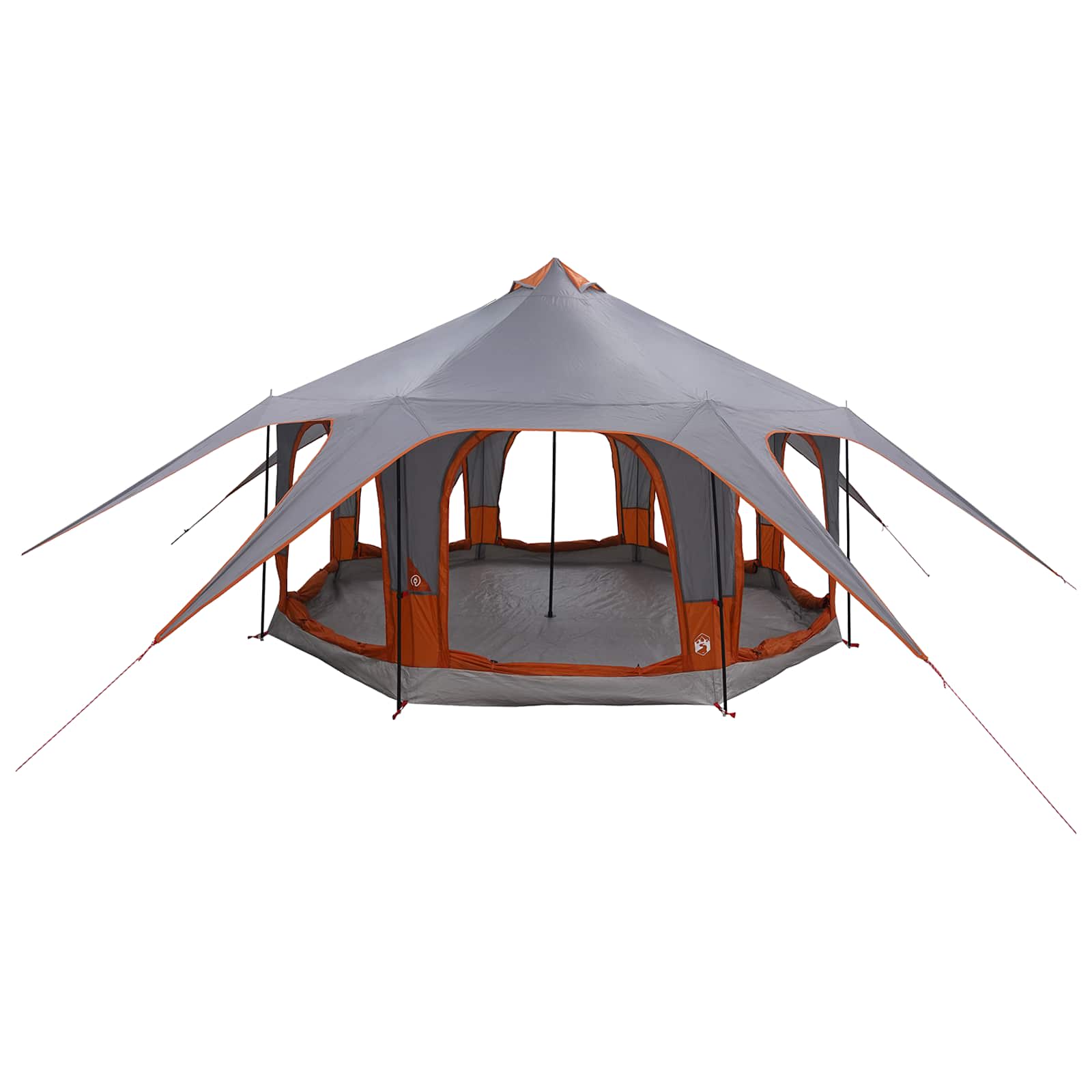 vidaXL Family Tent 5-Person Grey and Orange