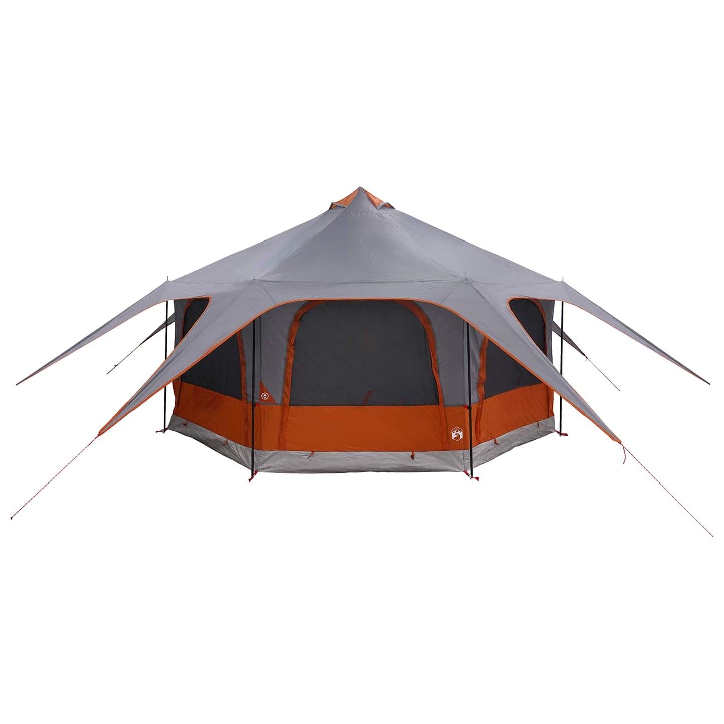 vidaXL Family Tent 5-Person Grey and Orange