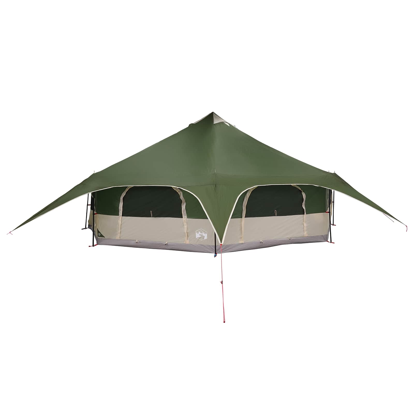 vidaXL Family Tent 18-Person Green 185T Polyester with PU Coating