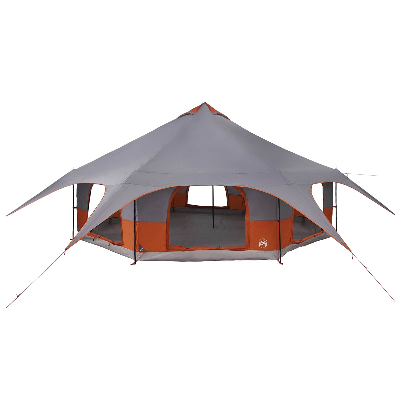 vidaXL Family Tent 18-Person Grey and Orange