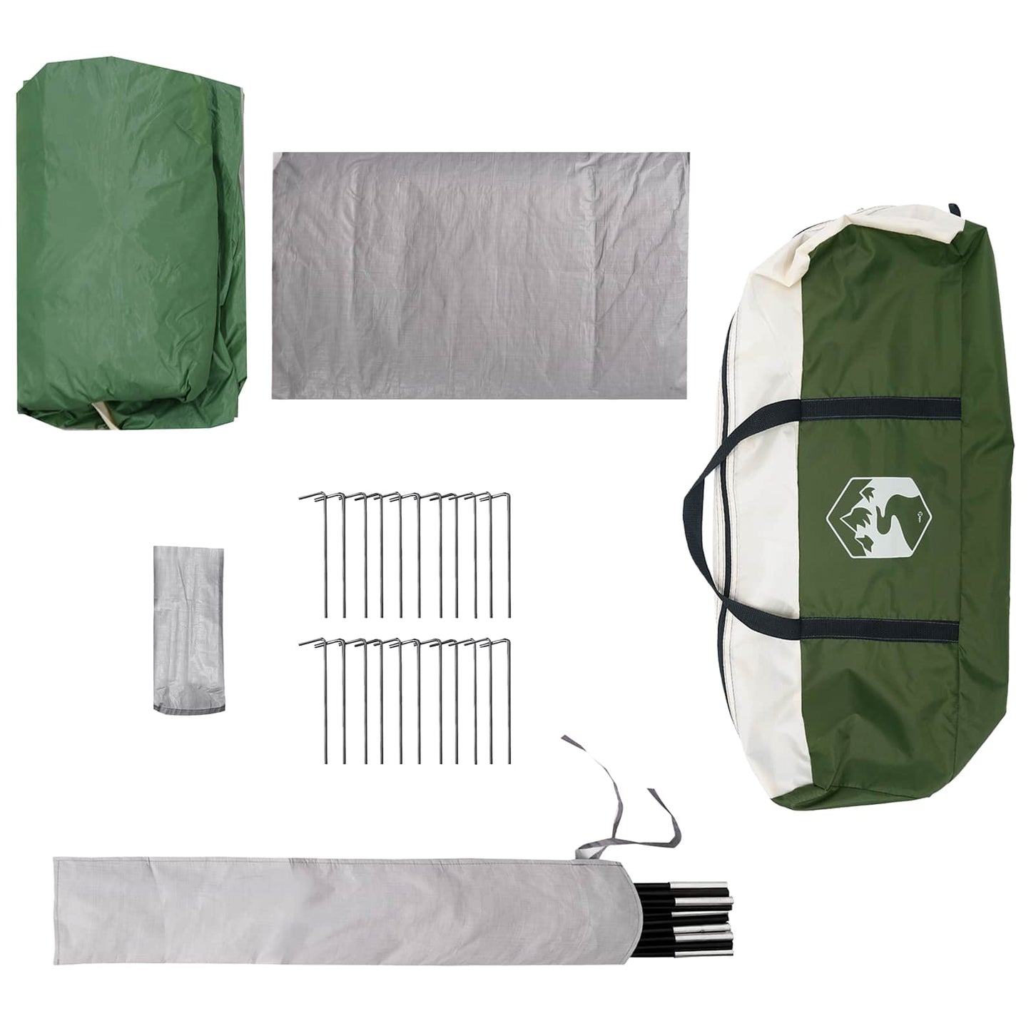 vidaXL Tunnel Tent 520 x 260 x 175 cm Green