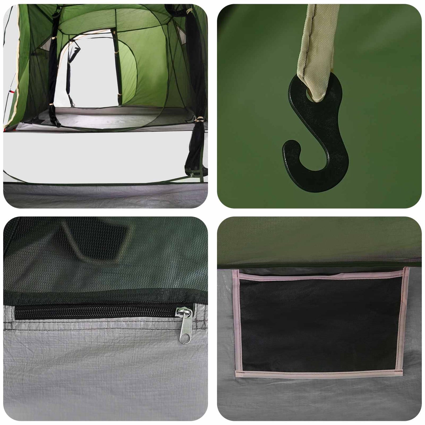 vidaXL Tunnel Tent 520 x 260 x 175 cm Green