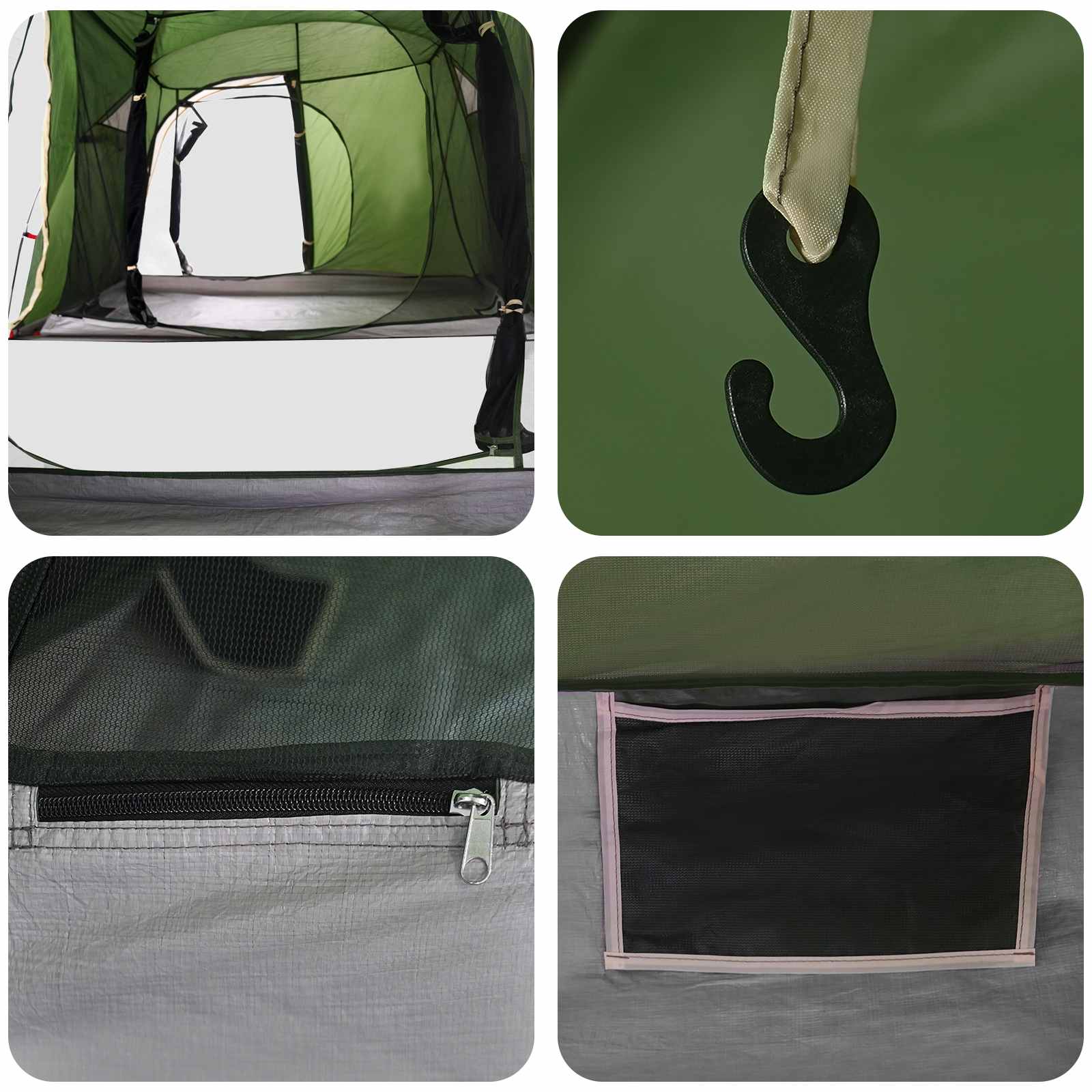 vidaXL Tunnel Tent 520 x 260 x 175 cm Green