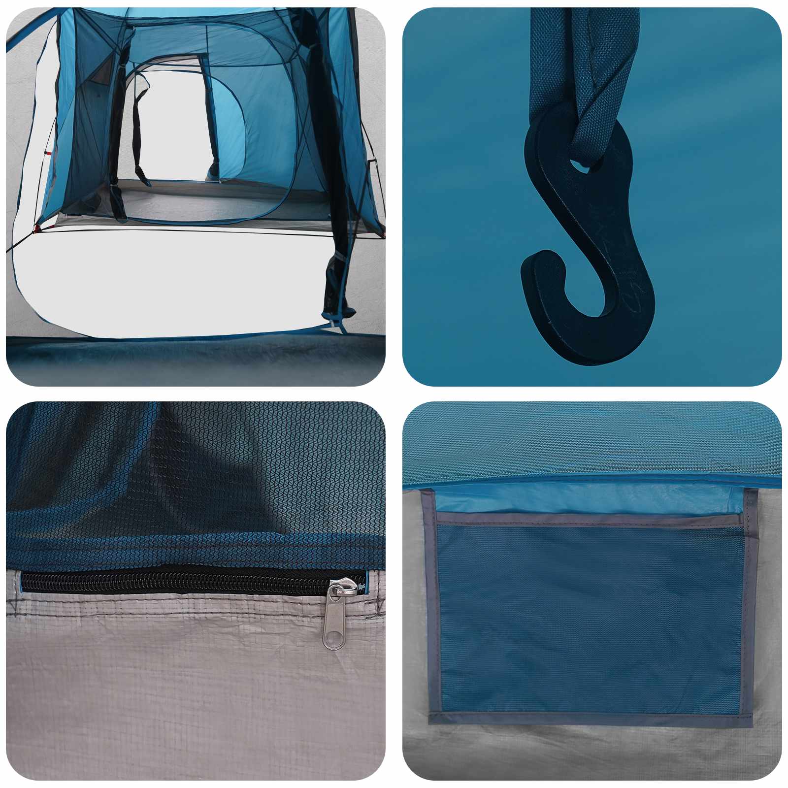 vidaXL Tunnel Tent 520 x 260 x 175 cm Blue