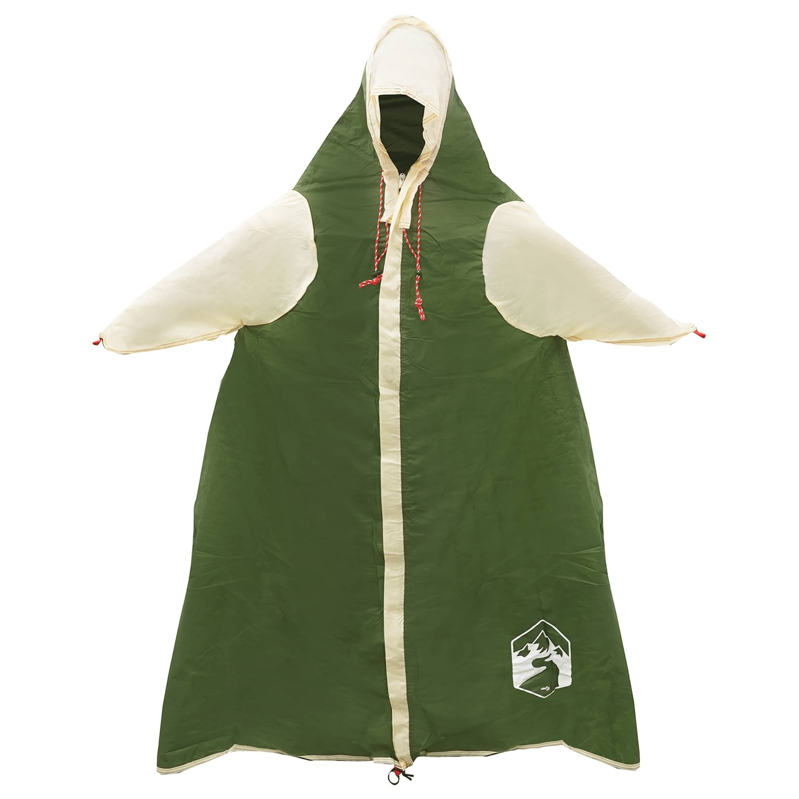 vidaXL 2-in-1 Rain Poncho with Hood 262 x 126 x 130 cm Green