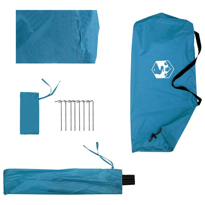 vidaXL 2-in-1 Rain Poncho with Hood 262 x 126 x 130 cm Blue