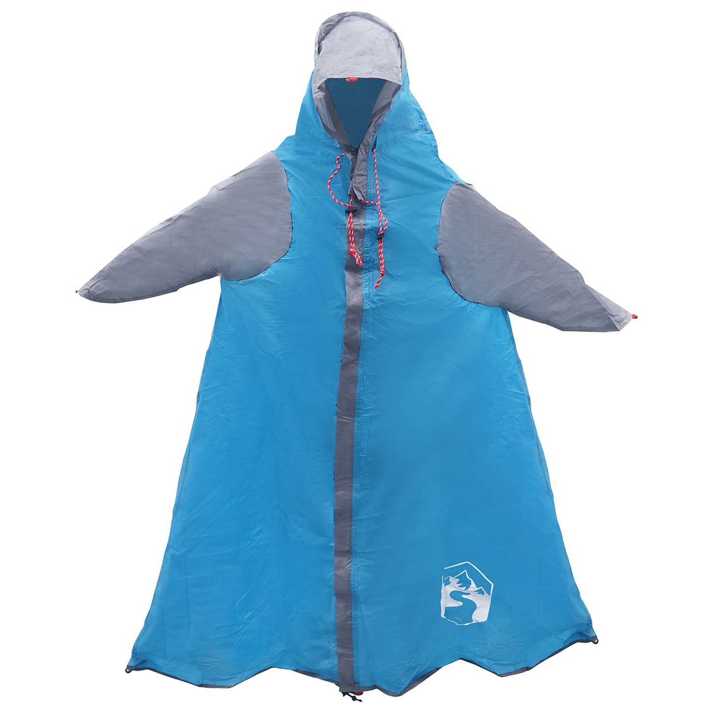 vidaXL 2-in-1 Rain Poncho with Hood 262 x 126 x 130 cm Blue